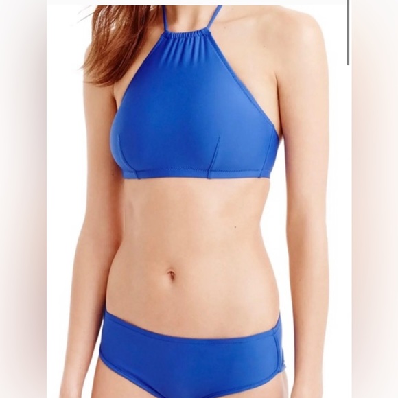J crew halter swimsuit blue - Picture 4 of 4